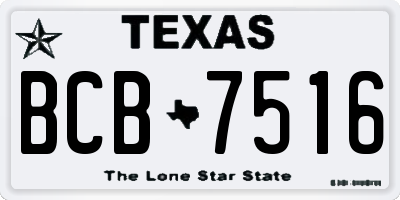TX license plate BCB7516