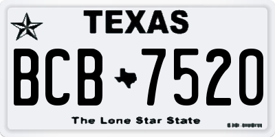 TX license plate BCB7520