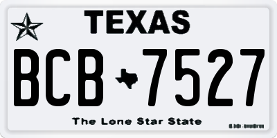 TX license plate BCB7527