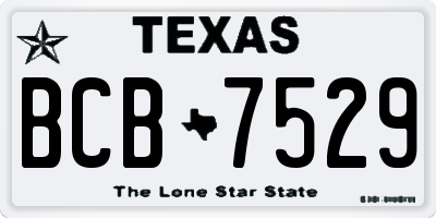 TX license plate BCB7529