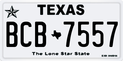 TX license plate BCB7557