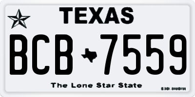 TX license plate BCB7559