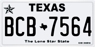 TX license plate BCB7564