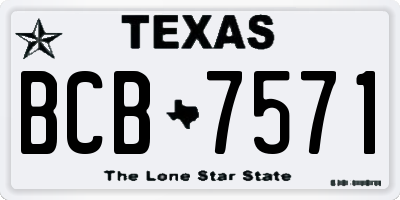 TX license plate BCB7571