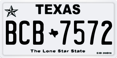 TX license plate BCB7572