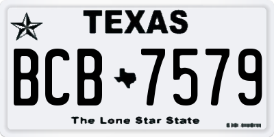 TX license plate BCB7579