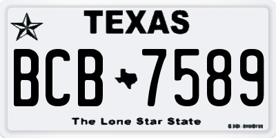 TX license plate BCB7589