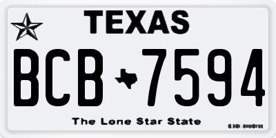 TX license plate BCB7594