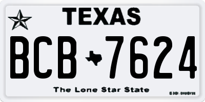 TX license plate BCB7624
