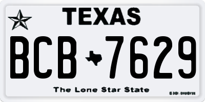 TX license plate BCB7629