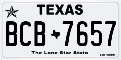 TX license plate BCB7657