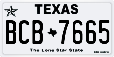 TX license plate BCB7665
