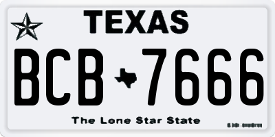 TX license plate BCB7666
