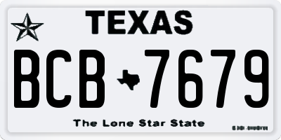 TX license plate BCB7679