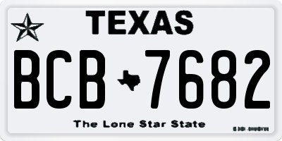 TX license plate BCB7682