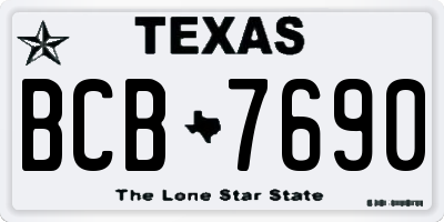 TX license plate BCB7690