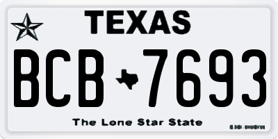 TX license plate BCB7693