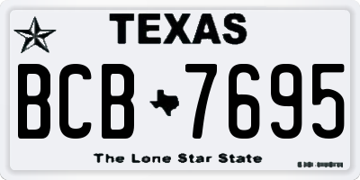TX license plate BCB7695
