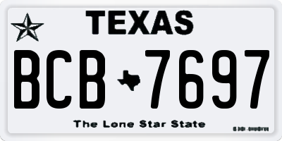 TX license plate BCB7697