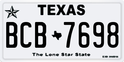 TX license plate BCB7698