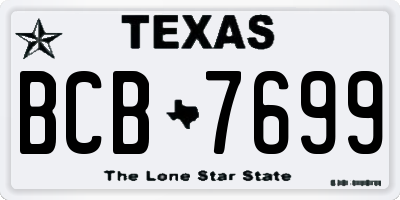 TX license plate BCB7699