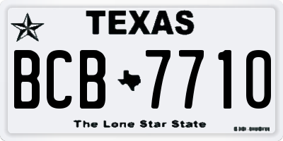 TX license plate BCB7710