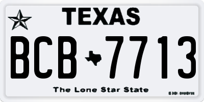 TX license plate BCB7713