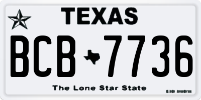 TX license plate BCB7736
