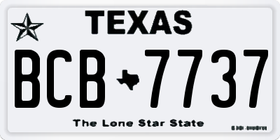 TX license plate BCB7737