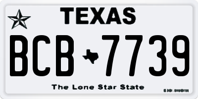 TX license plate BCB7739