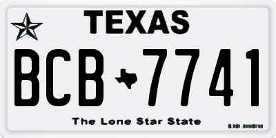 TX license plate BCB7741