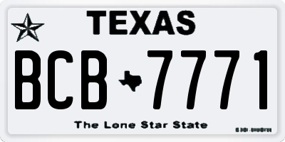 TX license plate BCB7771