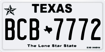 TX license plate BCB7772