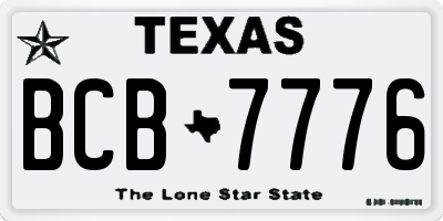TX license plate BCB7776