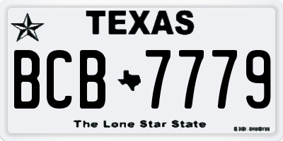 TX license plate BCB7779