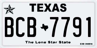 TX license plate BCB7791