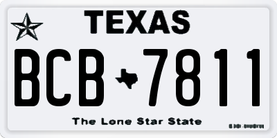 TX license plate BCB7811