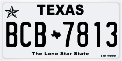 TX license plate BCB7813