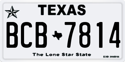 TX license plate BCB7814