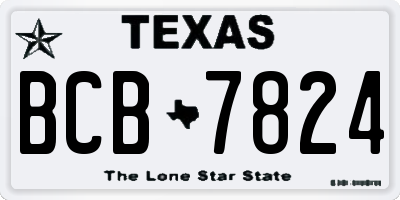 TX license plate BCB7824