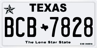 TX license plate BCB7828