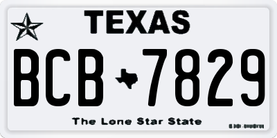 TX license plate BCB7829