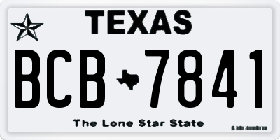 TX license plate BCB7841