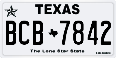 TX license plate BCB7842