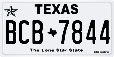 TX license plate BCB7844