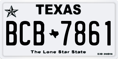 TX license plate BCB7861