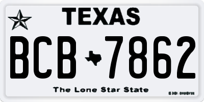 TX license plate BCB7862