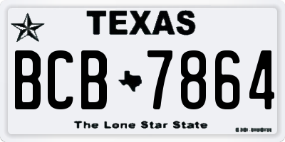 TX license plate BCB7864