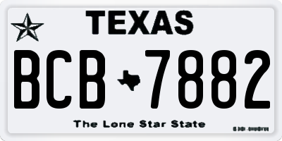 TX license plate BCB7882