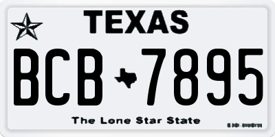 TX license plate BCB7895